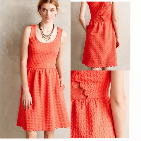 Maeve for Anthropologie Caye Scallop Hem Dress - Picture 12 of 12